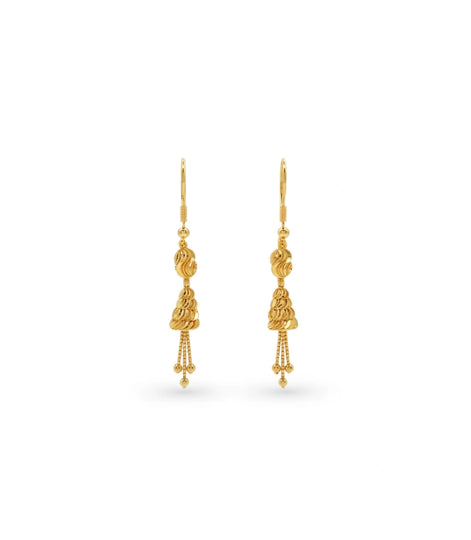 Gold Plated Evergreen Dangler Earrings