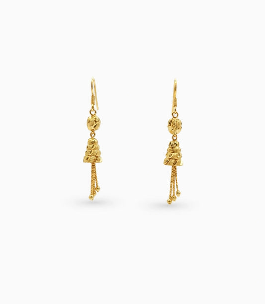 Gold Plated Ethnic Dangler Earrings