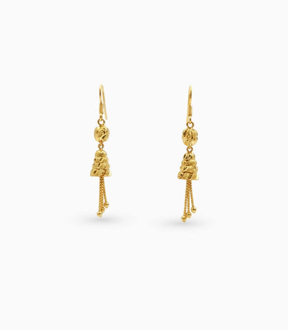 Gold Plated Ethnic Dangler Earrings