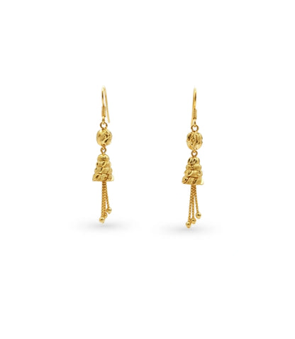 Gold Plated Ethnic Dangler Earrings