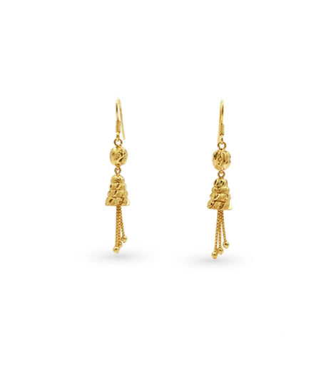 Gold Plated Ethnic Dangler Earrings