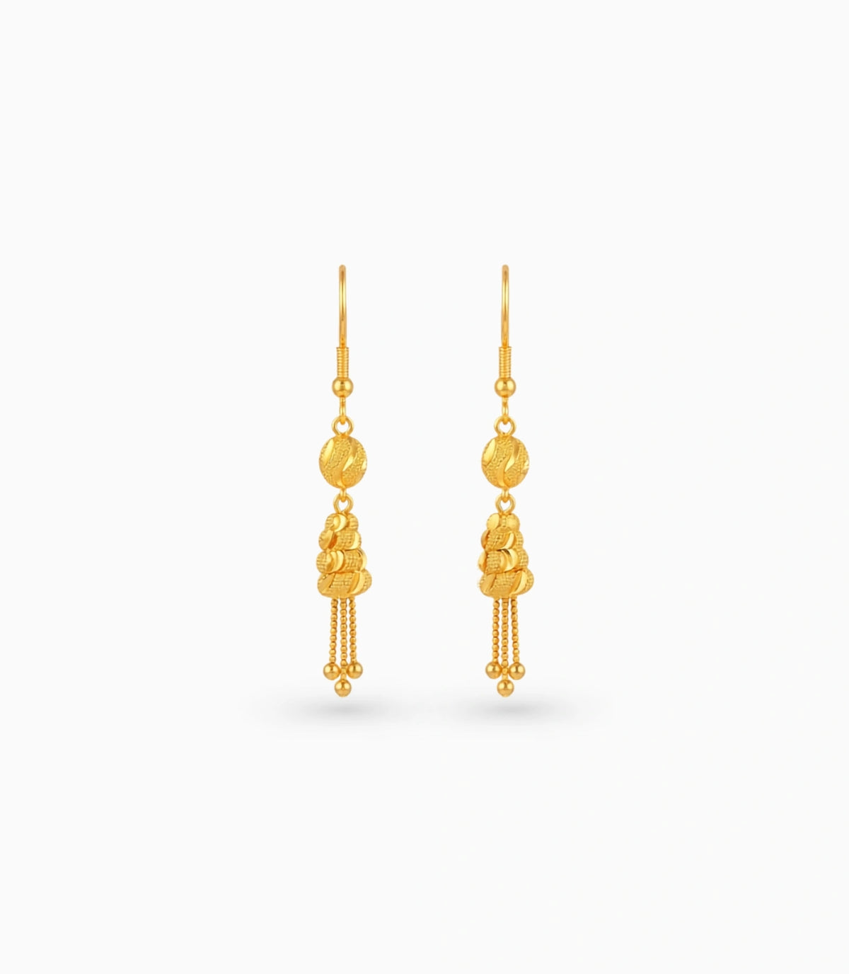 Gold Plated Artistic Dangler Earrings