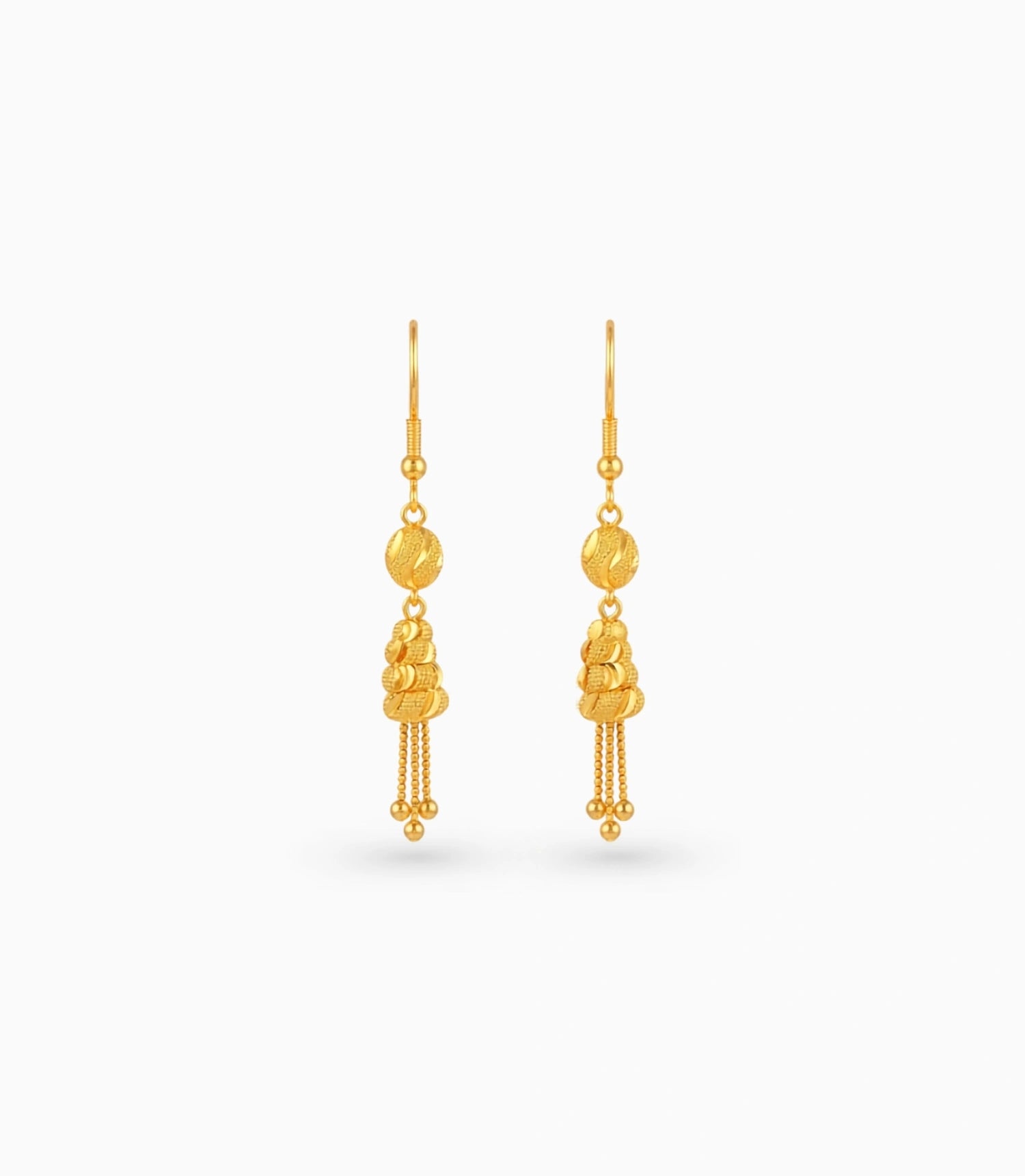 Gold Plated Artistic Dangler Earrings