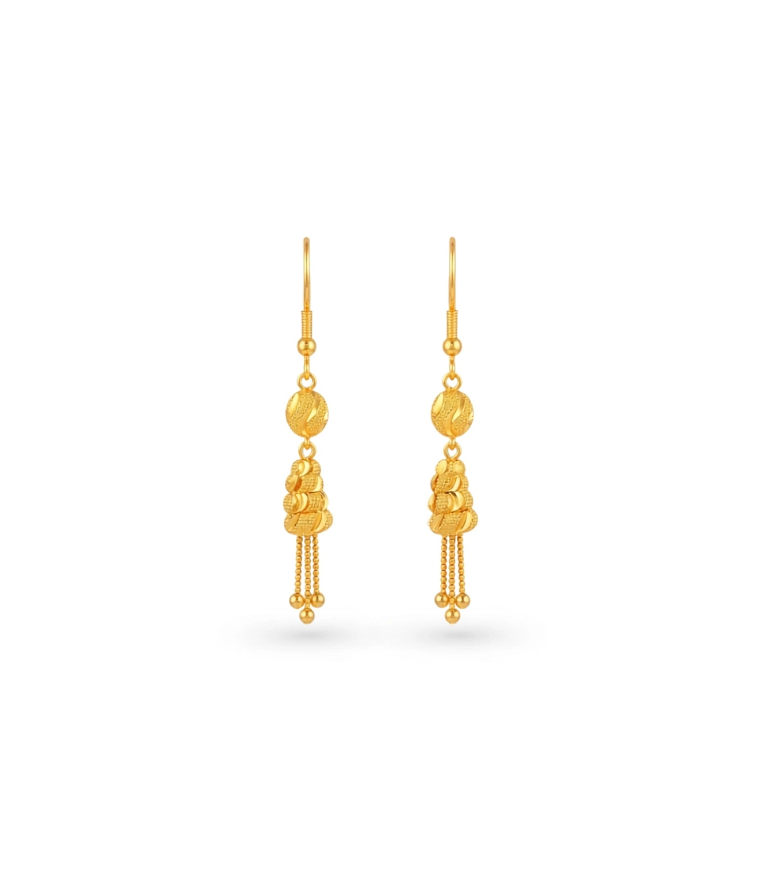 Gold Plated Artistic Dangler Earrings