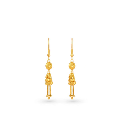 Gold Plated Artistic Dangler Earrings