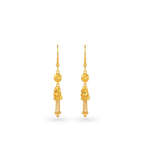 Gold Plated Artistic Dangler Earrings