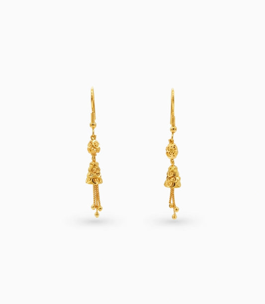Gold Plated Intricate Dangler Earrings