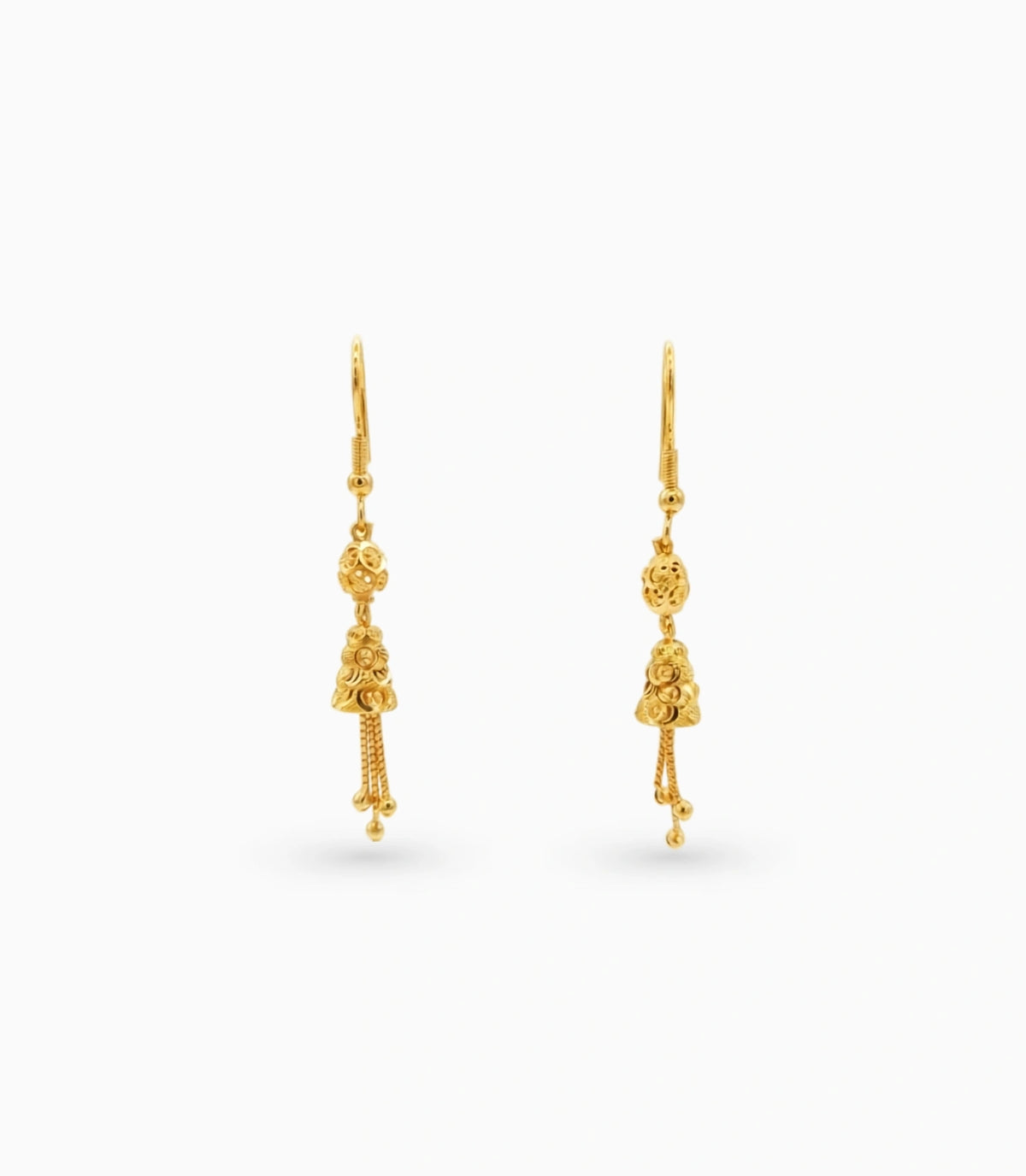 Gold Plated Intricate Dangler Earrings