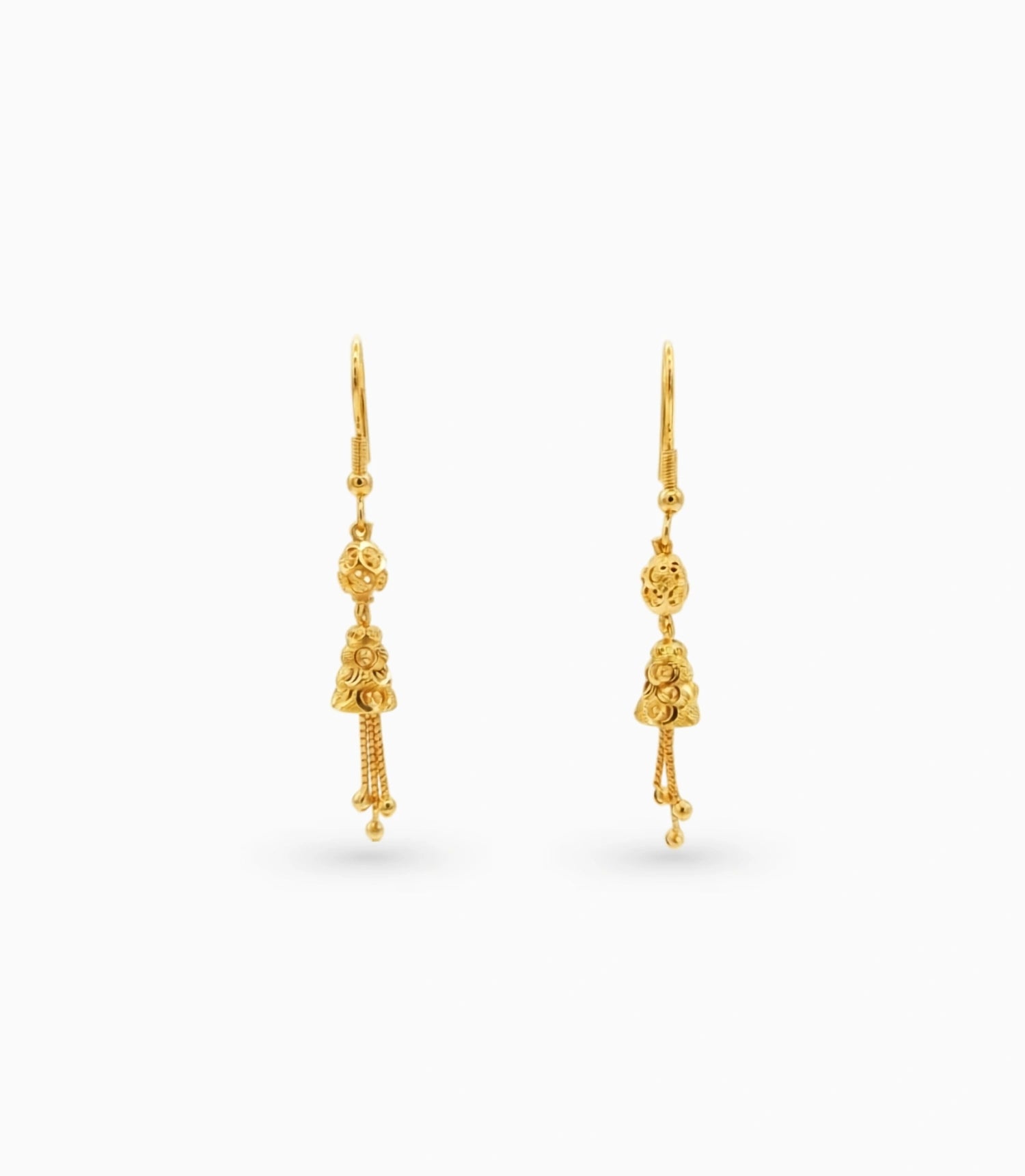 Gold Plated Intricate Dangler Earrings