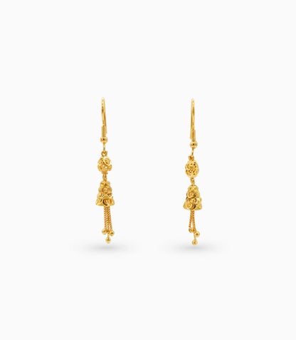 Gold Plated Intricate Dangler Earrings