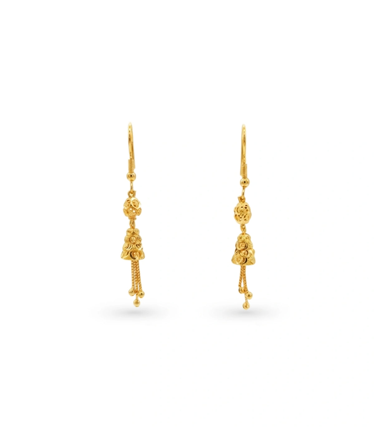 Gold Plated Intricate Dangler Earrings
