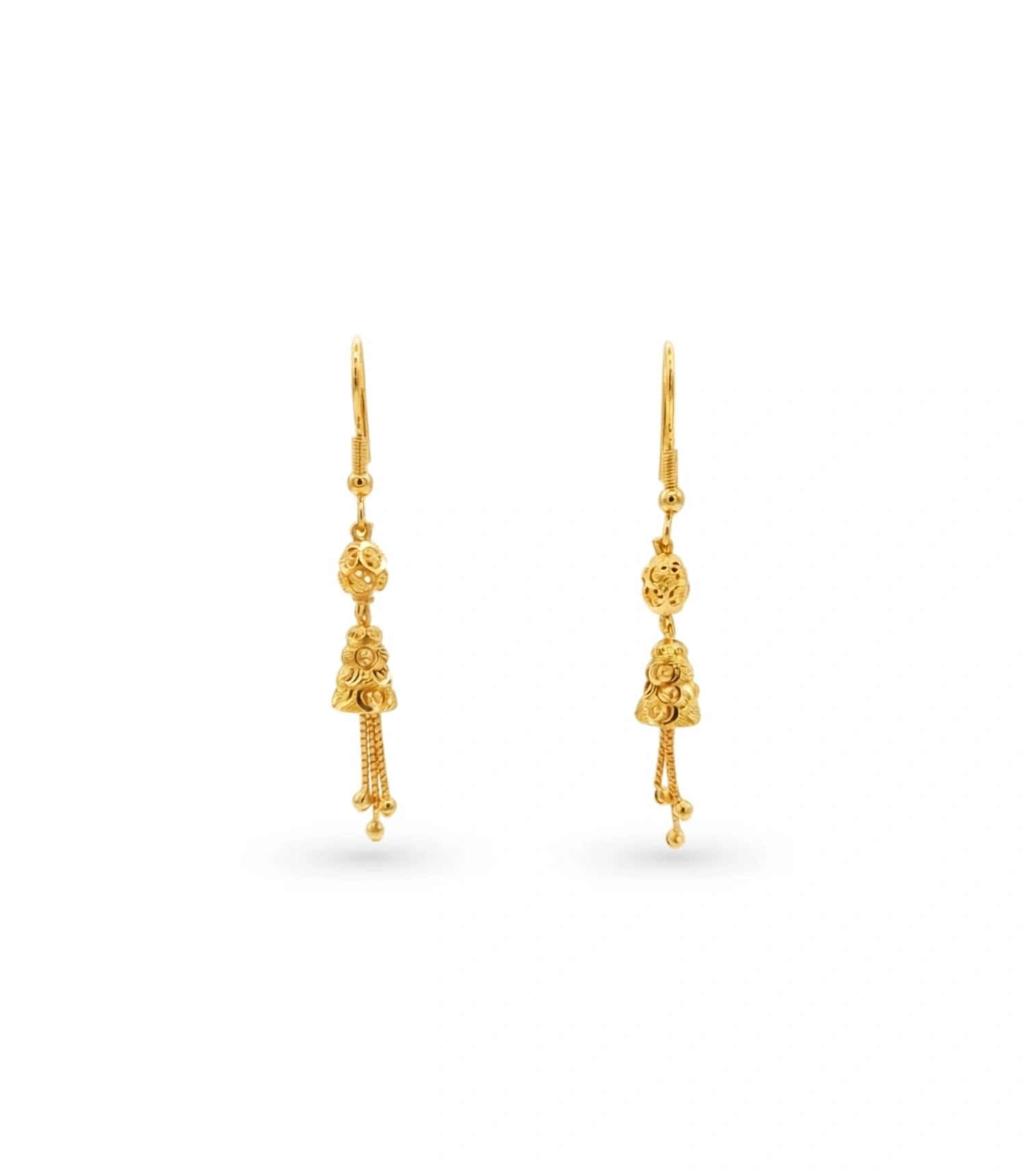 Gold Plated Intricate Dangler Earrings