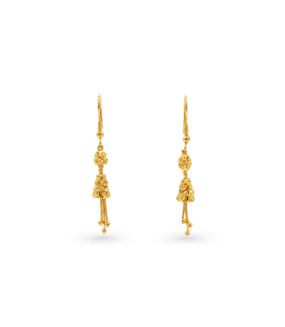 Gold Plated Intricate Dangler Earrings