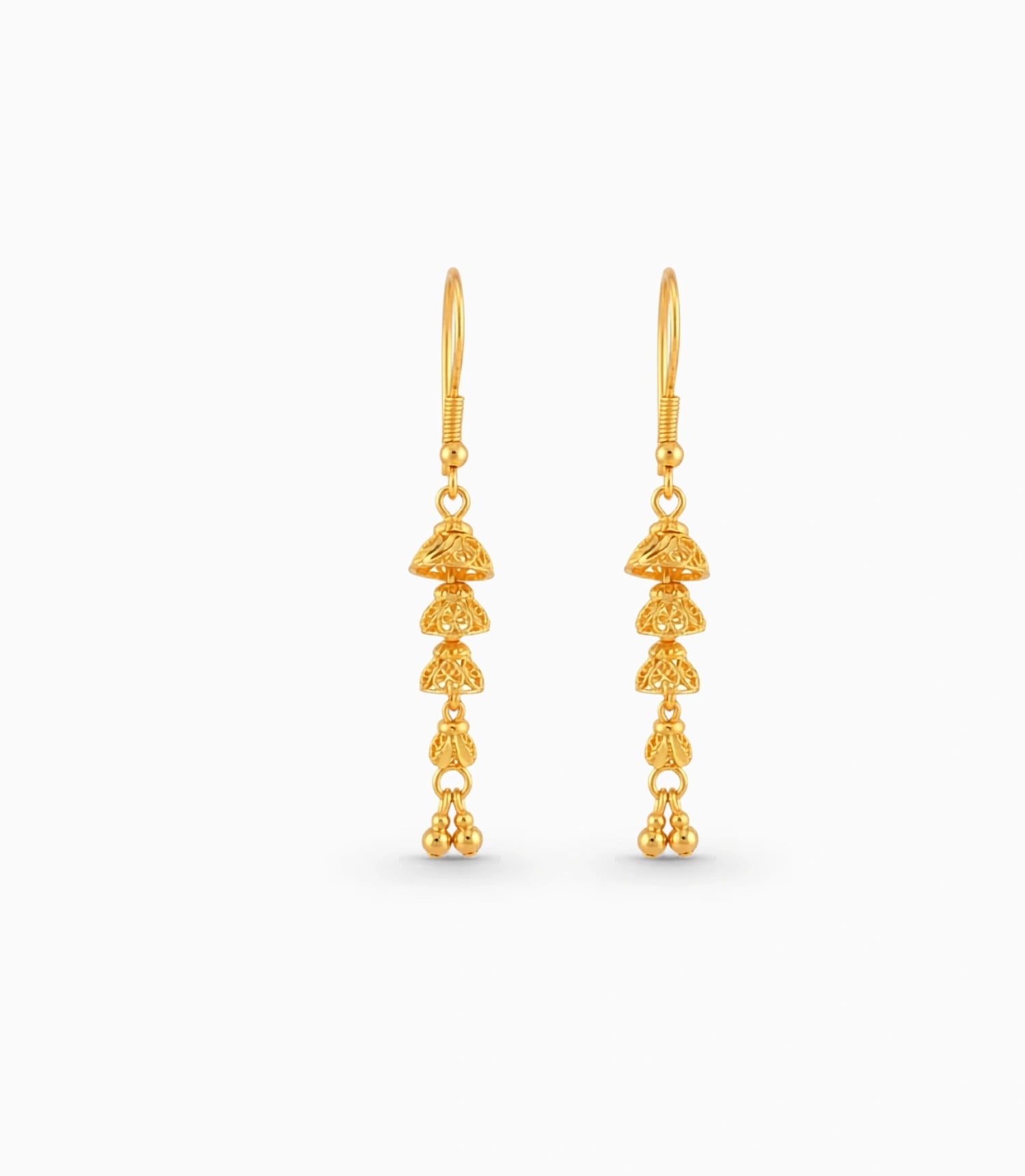 Gold Plated Statement Jhumka Dangler Earrings