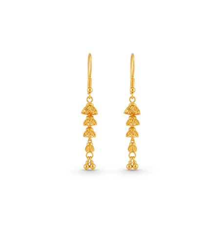 Gold Plated Statement Jhumka Dangler Earrings