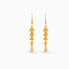Gold Plated Minimalist Dangler Earrings