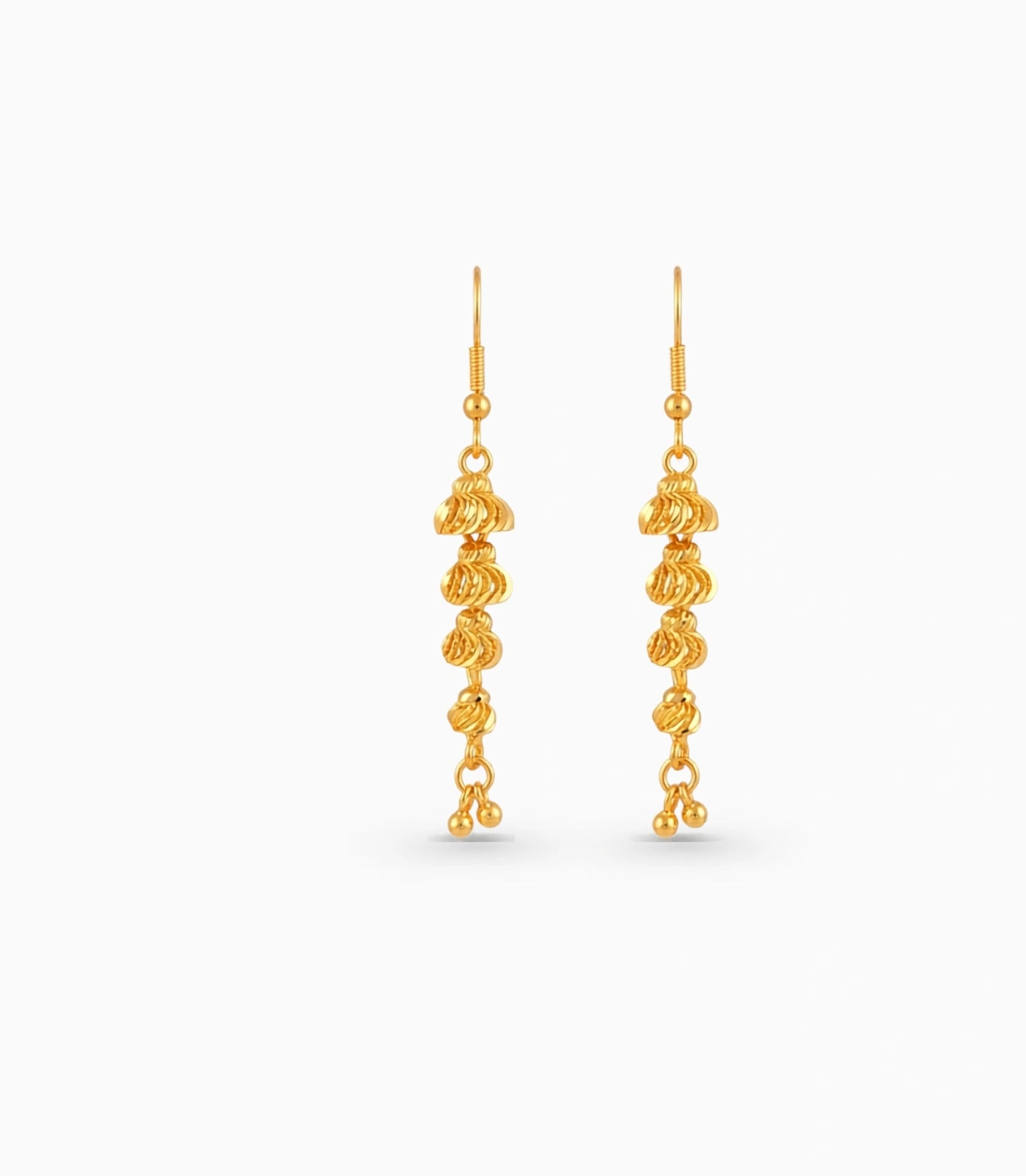 Gold Plated Minimalist Dangler Earrings