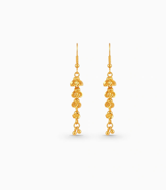 Gold Plated Minimalist Dangler Earrings