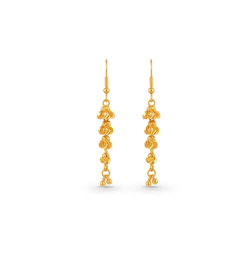 Gold Plated Minimalist Dangler Earrings