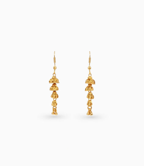 Gold Plated Glamorous Dangler Earrings