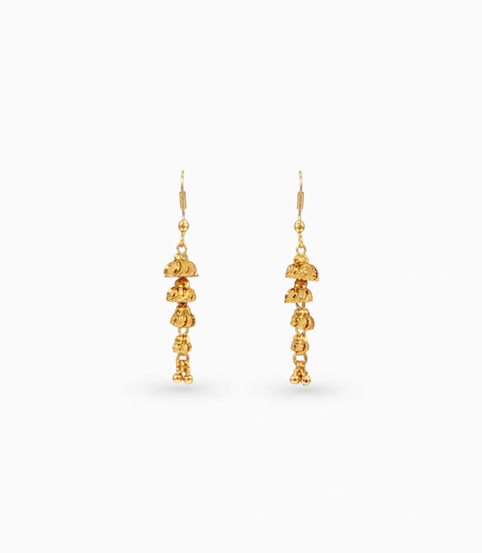 Gold Plated Glamorous Dangler Earrings