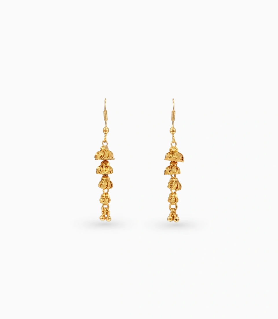 Gold Plated Glamorous Dangler Earrings
