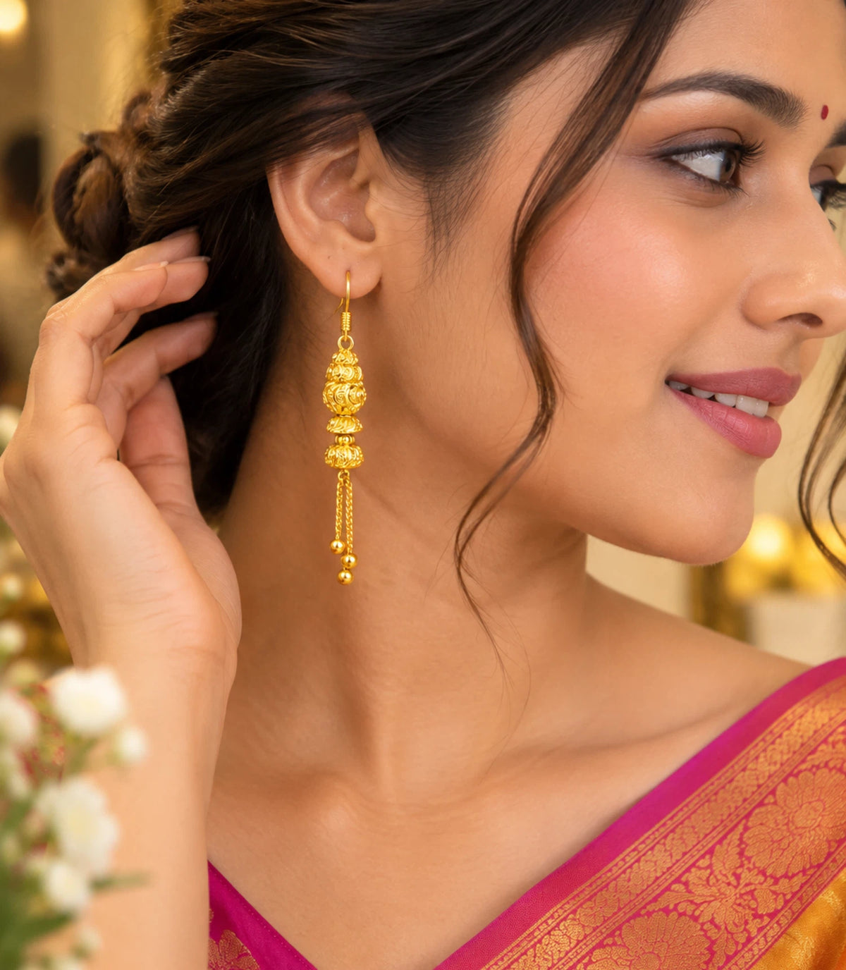 Gold Plated Versatile Dangler Earrings