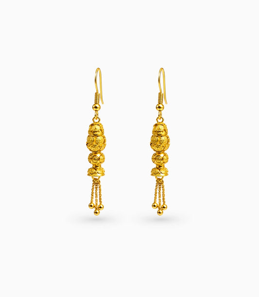 Gold Plated Radiant Dangler Earrings
