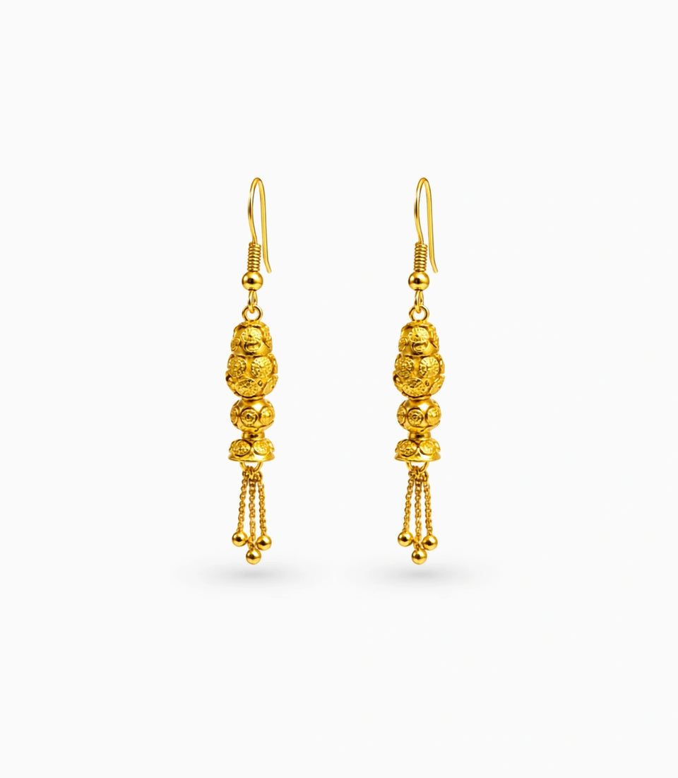Gold Plated Radiant Dangler Earrings
