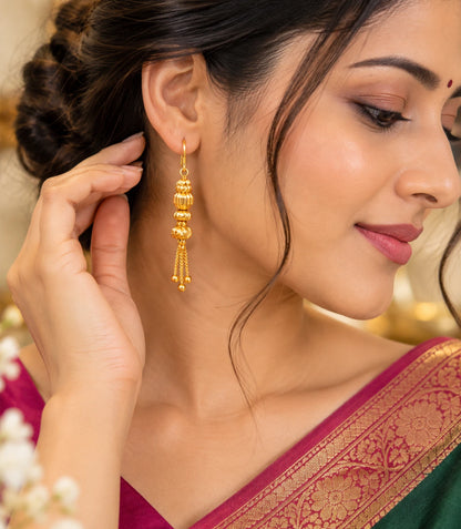 Gold Plated Majestic Dangler Earrings