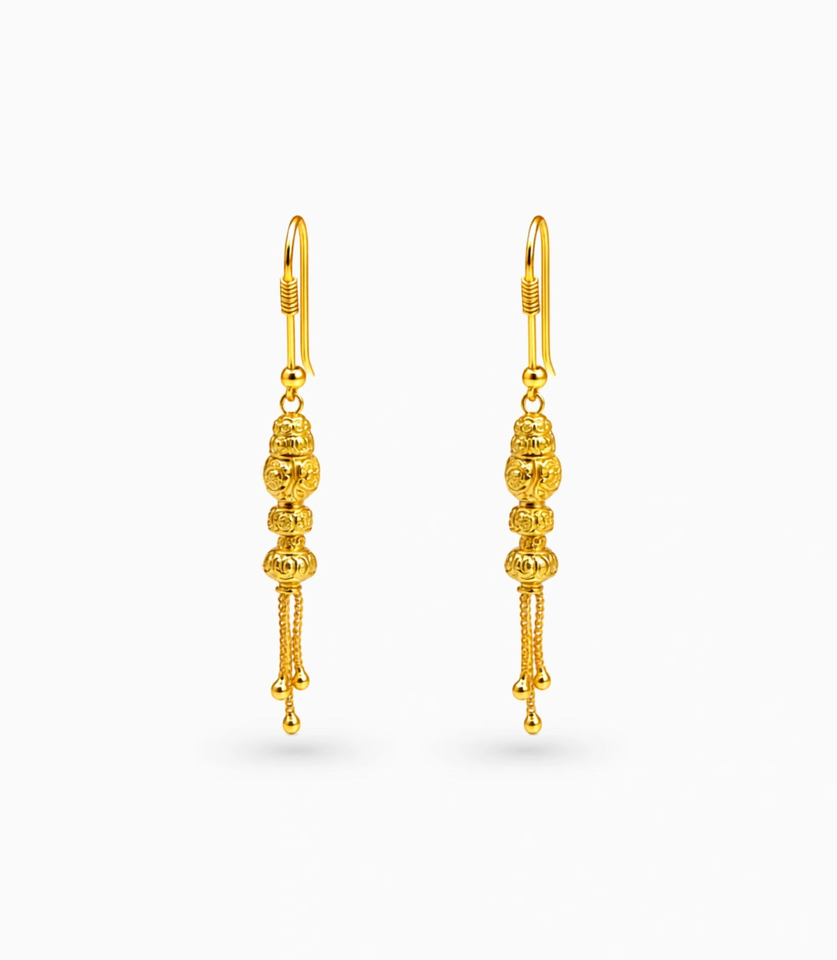 Gold Plated Modern Dangler Earrings