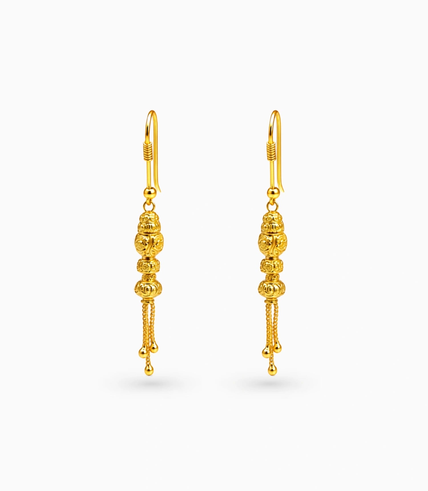 Gold Plated Modern Dangler Earrings