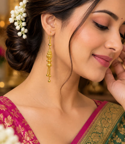 Gold Plated Luminous Dangler Earrings