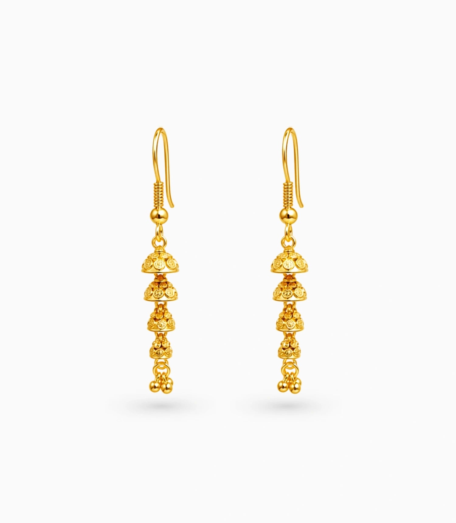 Gold Plated Sparkling Dangler Earrings