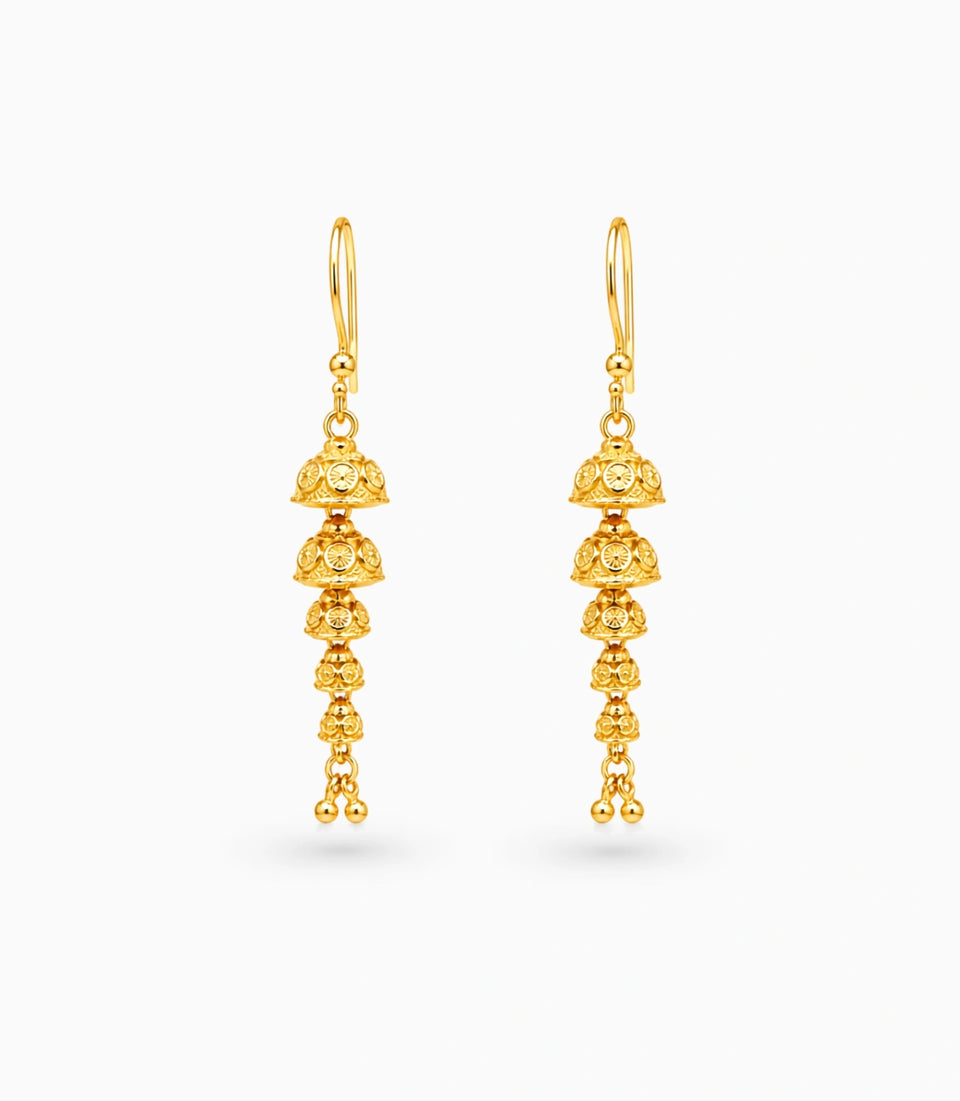 Gold Plated Polished Dangler Earrings
