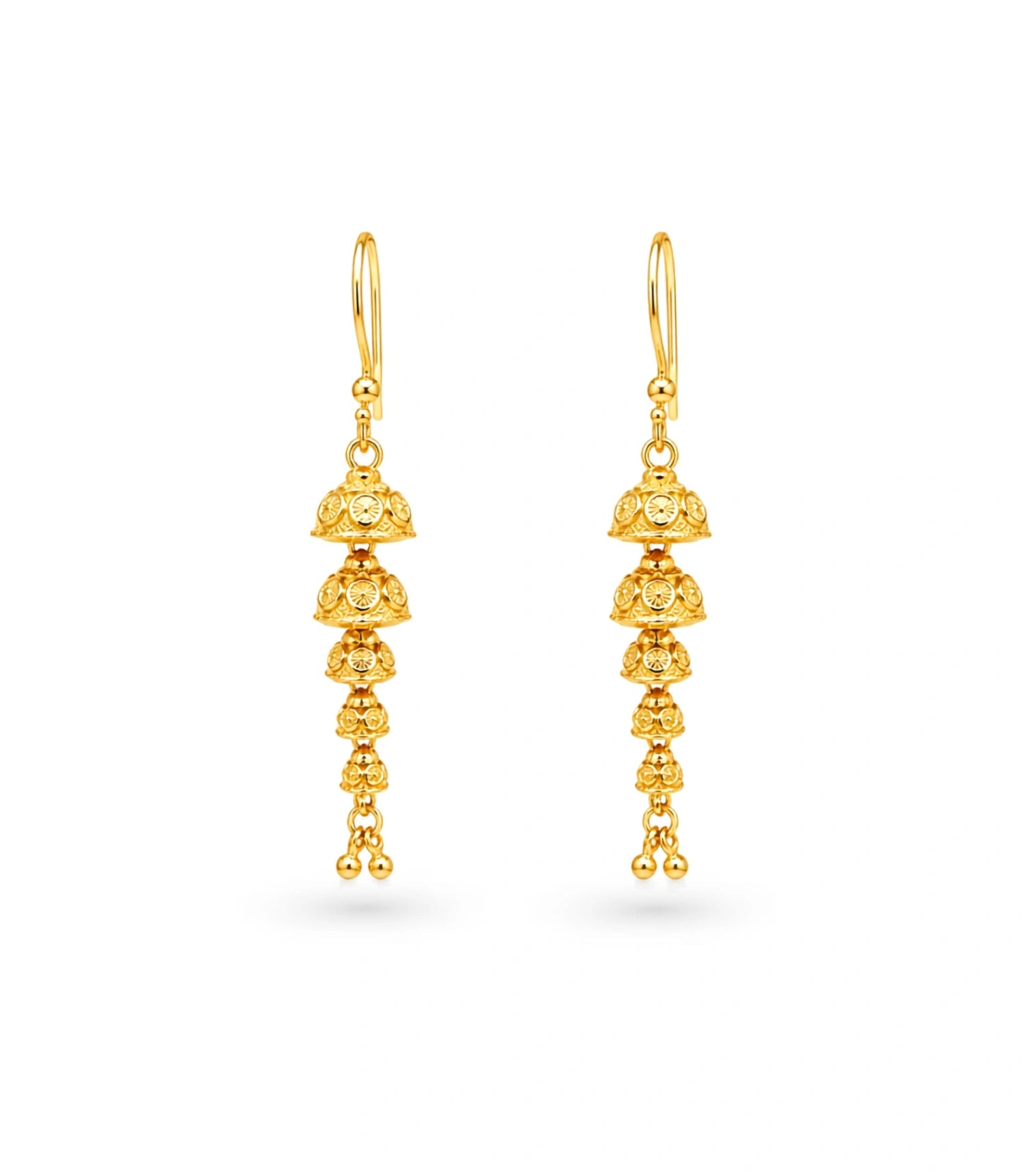 Gold Plated Polished Dangler Earrings