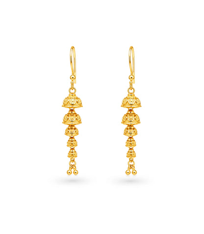 Gold Plated Polished Dangler Earrings