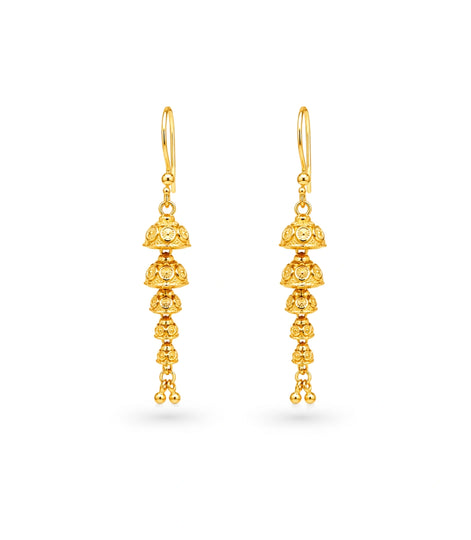Gold Plated Polished Dangler Earrings