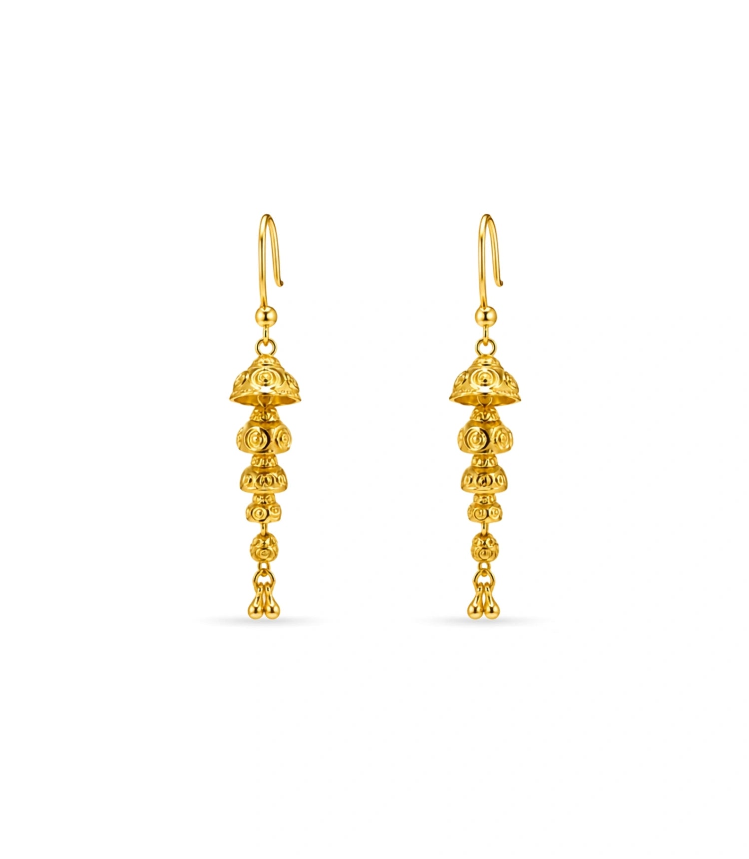 Gold Plated Gleaming Dangler Earrings