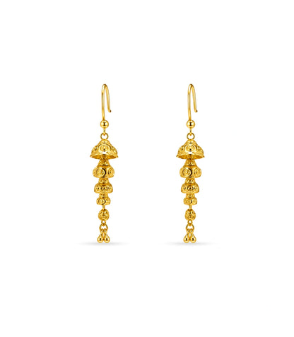 Gold Plated Gleaming Dangler Earrings