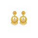 Gold Plated Floral Statement Chandbali Earrings