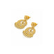 Gold Plated Floral Statement Chandbali Earrings