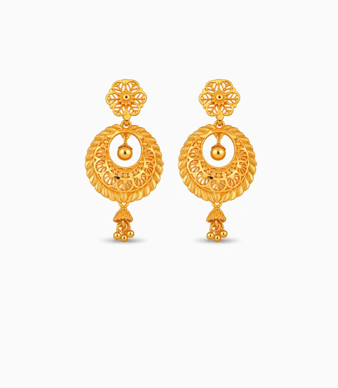 Gold Plated Signature Chandbali Earrings