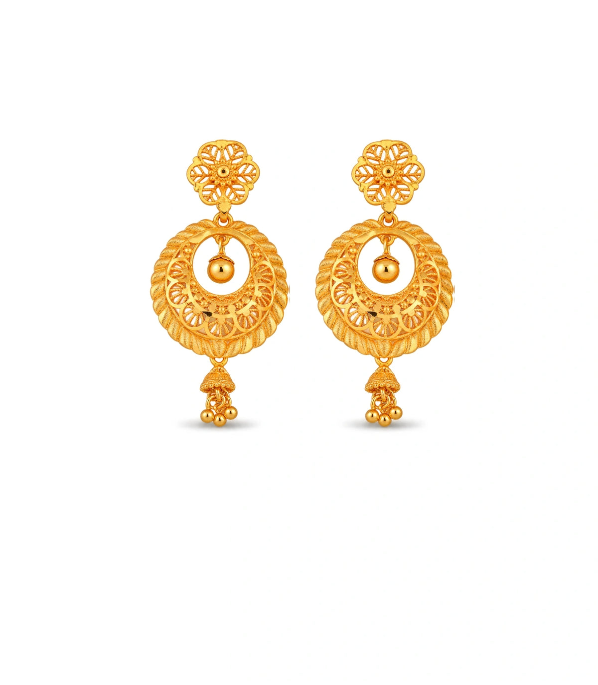 Gold Plated Signature Chandbali Earrings