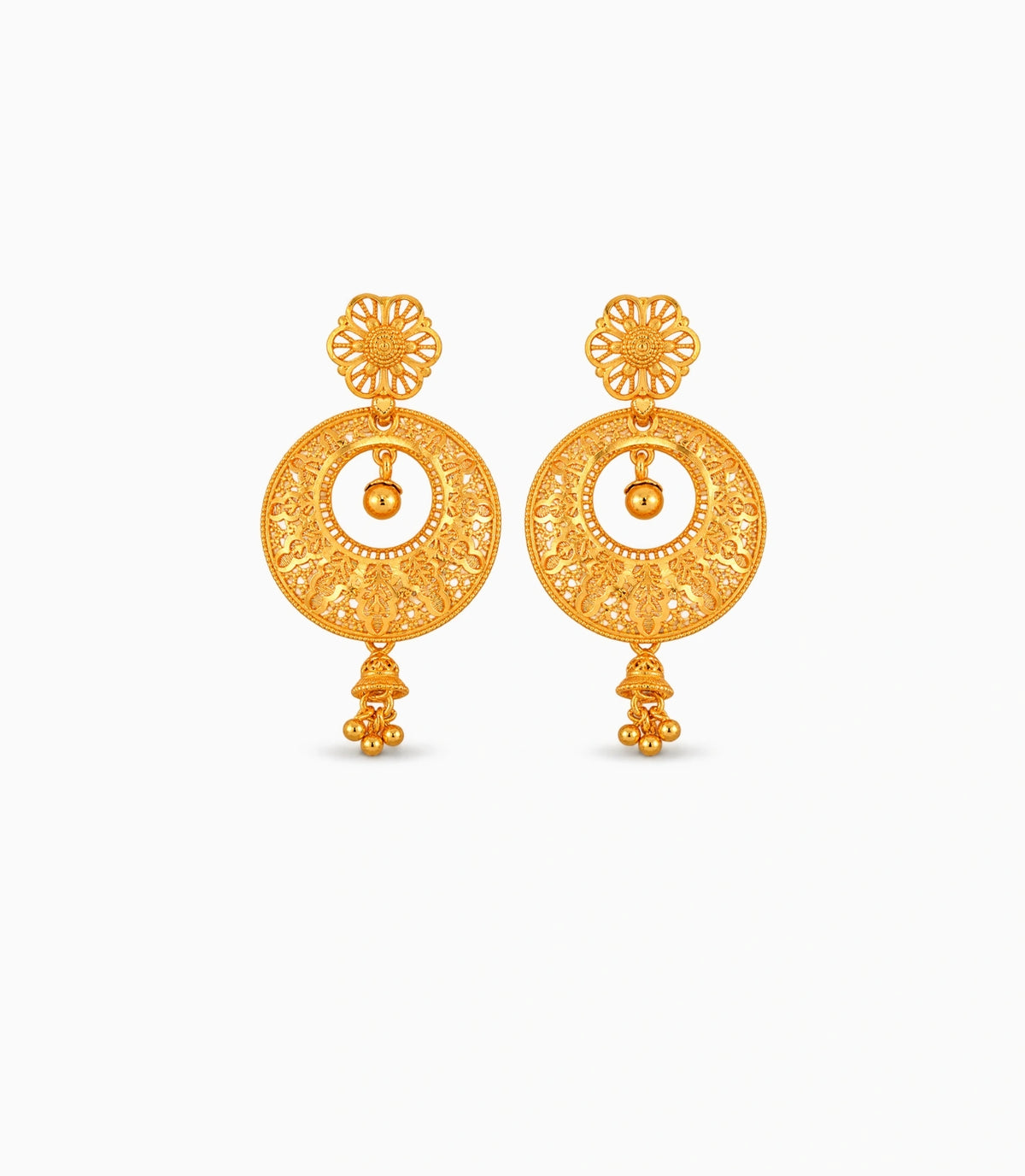 Gold Plated Opulent Chandbali Earrings