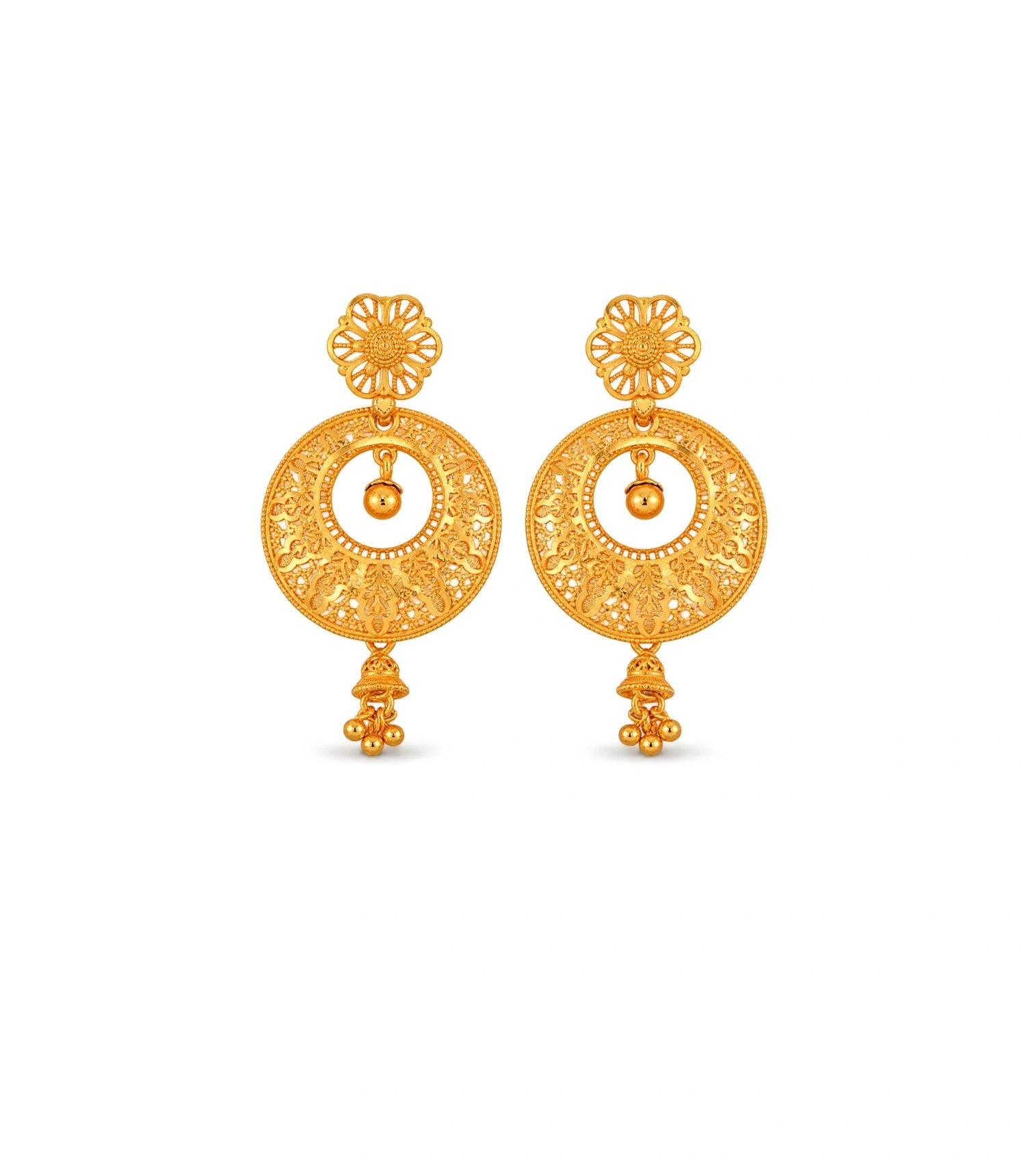 Gold Plated Opulent Chandbali Earrings