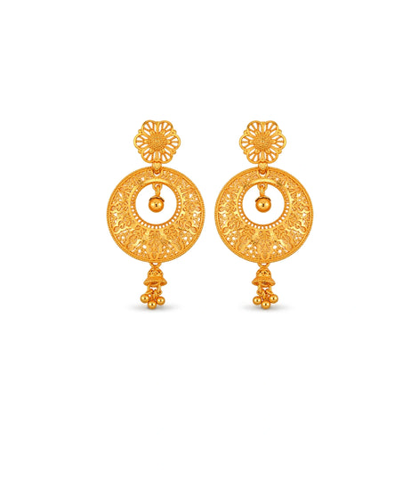 Gold Plated Opulent Chandbali Earrings