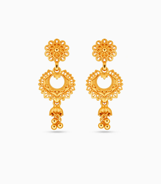Gold Plated Authentic Classic Chandbali Earrings