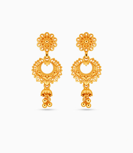 Gold Plated Authentic Classic Chandbali Earrings