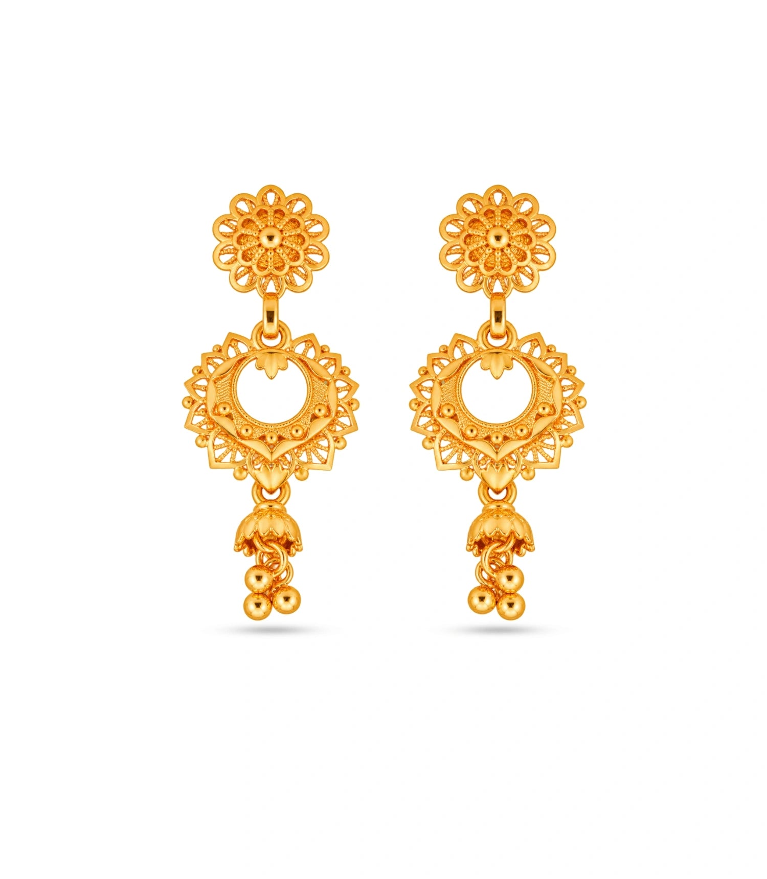 Gold Plated Authentic Classic Chandbali Earrings
